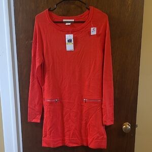 Michael Kors Bombshell Red Sweater Dress